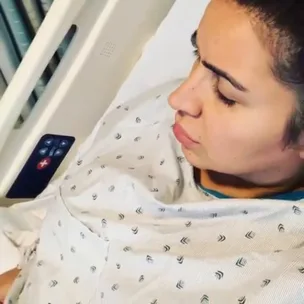 Mercedes Javid in Hospital during her miscarriage scare