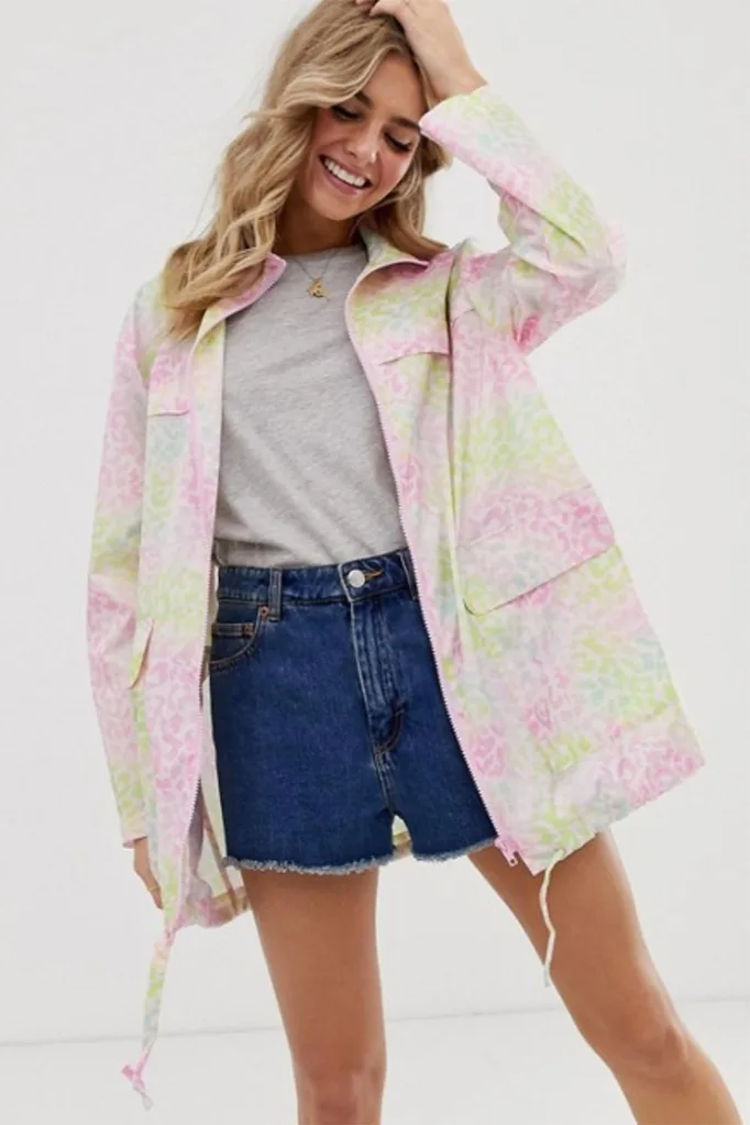 ASOS DESIGN Pac A Mac Jacket in Animal Print, $50