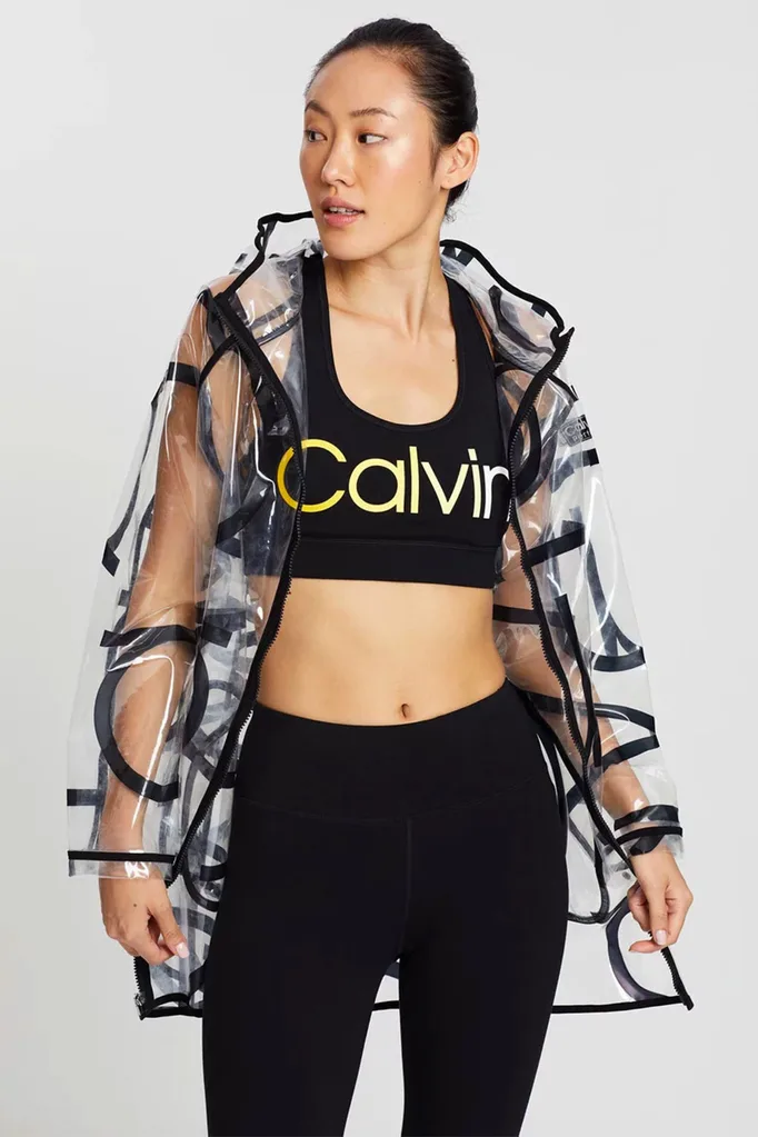 Calvin Klein Performance Transparent Raincoat, $299.95