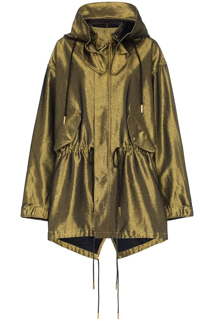 MARQUES'ALMEIDA Metallic Detachable Hood Raincoat, $2612