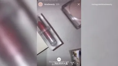 Kim Kardashian shows off the Mrs. West collection for KKW Beauty