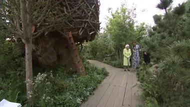 WATCH Kate Middleton shows off her garden Design to Queen Elizabeth