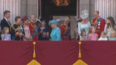 Princess Charlotte copies the Queen’s wave at Trooping the Colour