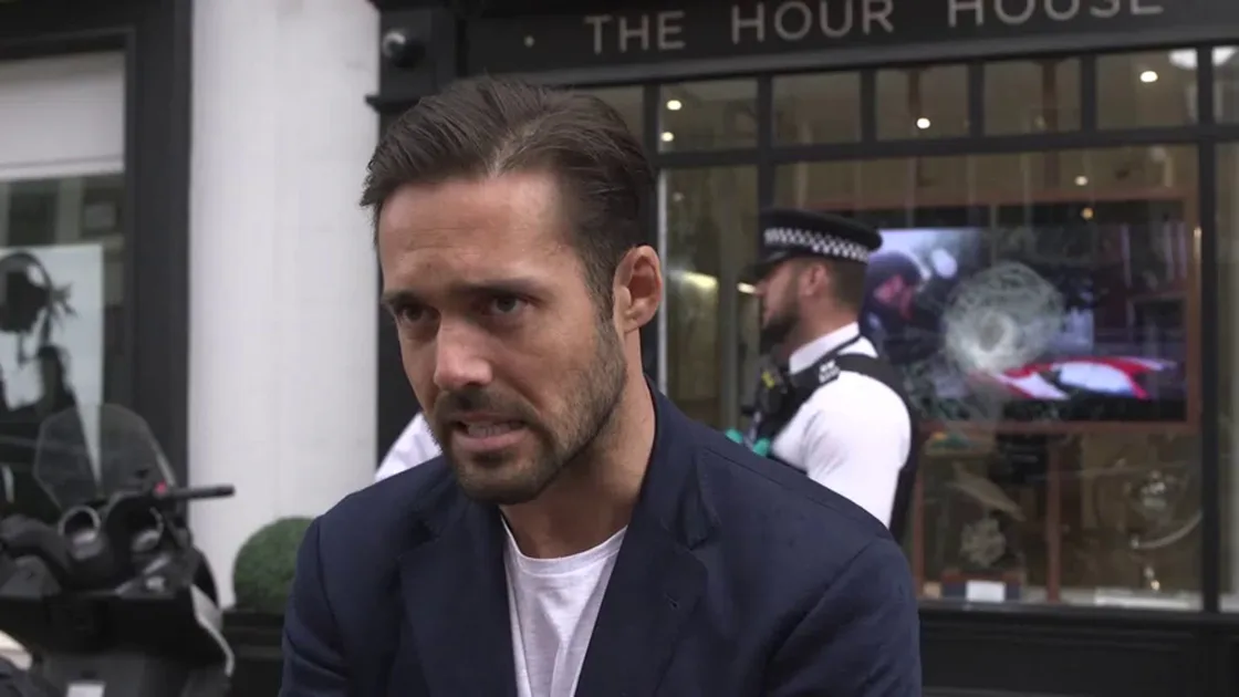 Spencer Matthews recounts hiding in a vault during an armed robbery WHO