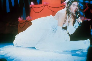 Madonna performing at the 1984 MTV