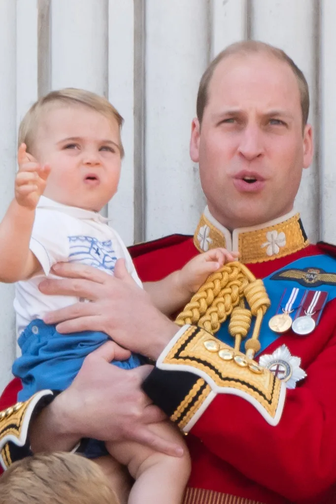 Prince William and Prince Louis