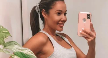 Davina Rankin shows off her baby bump