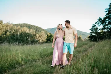Pregnant woman with partner