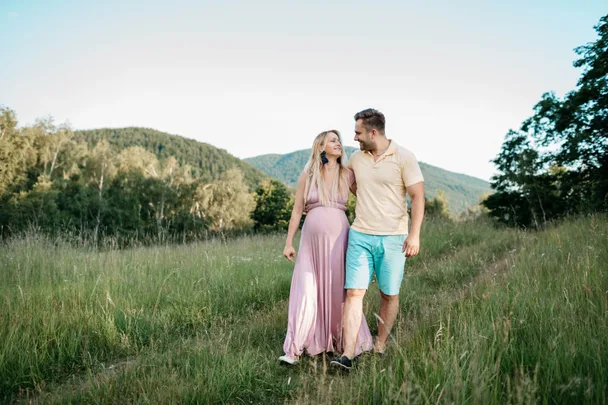 Pregnant woman with partner