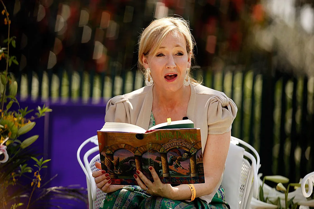 JK Rowling at the White House reading Harry Potter