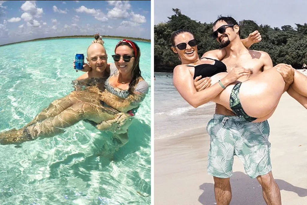 Two couples say they got sick at the Grand Bahia Principe Hotel in June 2018. Doug Hand and wife Susie Lauterborn (left) and Kaylynn Knull and Tom Schwander (right) visited the resort separately. All have since recovered.