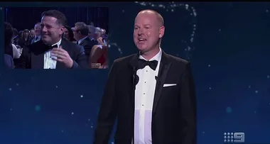 WATCH: Tom Gleeson launches savage attack on Karl Stefanovic at the Gold Logies