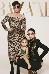 Stormi Webster, 1, casually graces the cover of Harper’s Bazaar Arabia