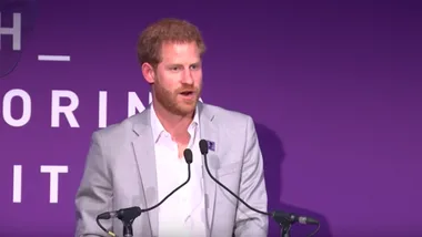WATCH: Prince Harry delivers emotional speech about fatherhood