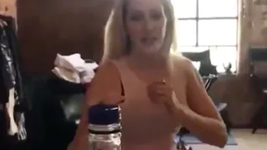 WATCH: Ellie Goulding takes part in new celeb craze ‘the bottle challenge’