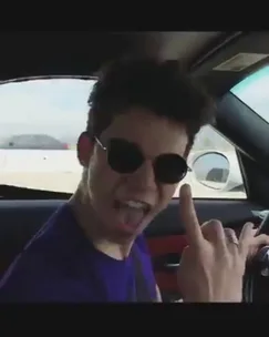 Cameron Boyce singing in the car