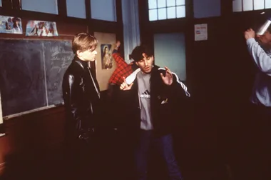 Young Leonardo starring in the film, Basketball Diaries
