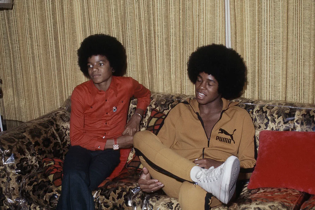 Michael Jackson and brother Jermaine in LA 1972