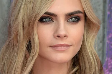 Close up portrait of Cara Delevingne