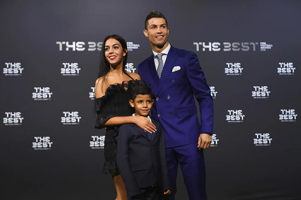 Cristiano Ronaldo with wife & son at the Best FIFA Football Awards