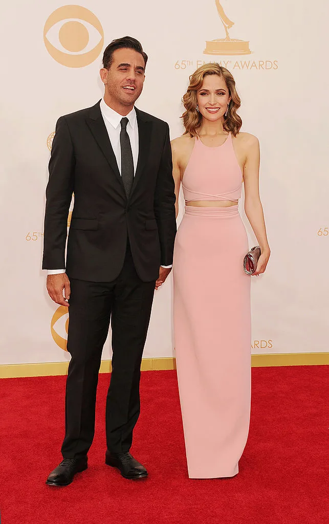 Bobby Cannavale and Rose Bryne Bobby Cannavale (L) and Rose Byrne arrive at the 65th Annual Primetime Emmy Awards