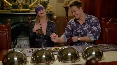 Bachelor Matt whisks Emma away for an awkward blindfolded date