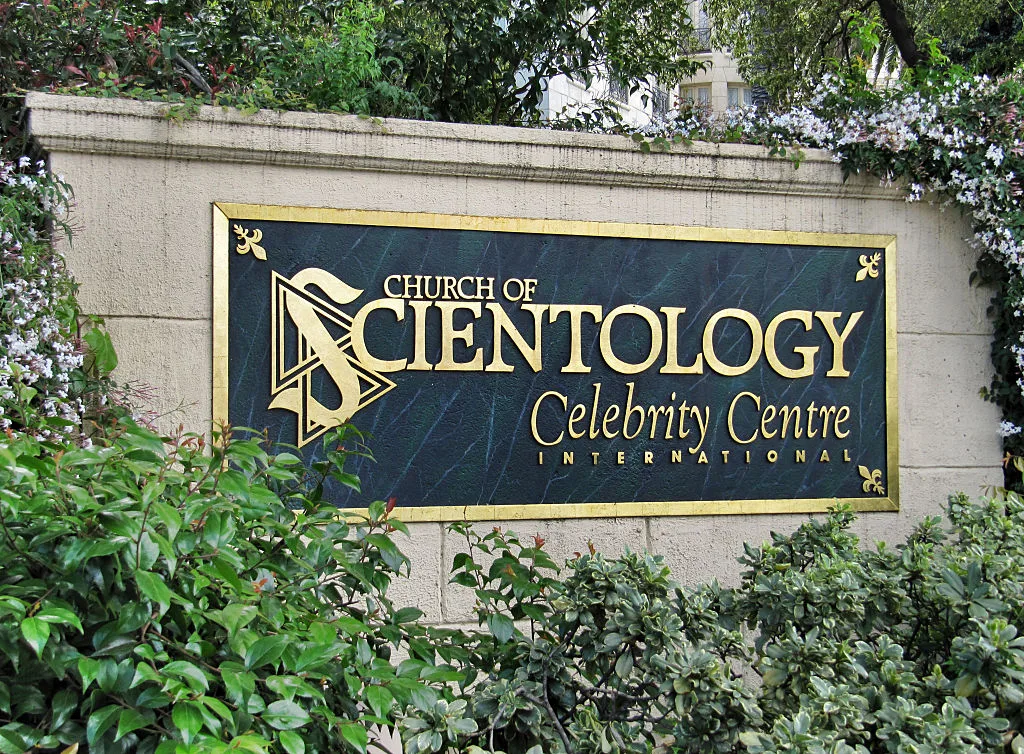 A sign of the Hollywood Church Of Scientology Celebrity Centre