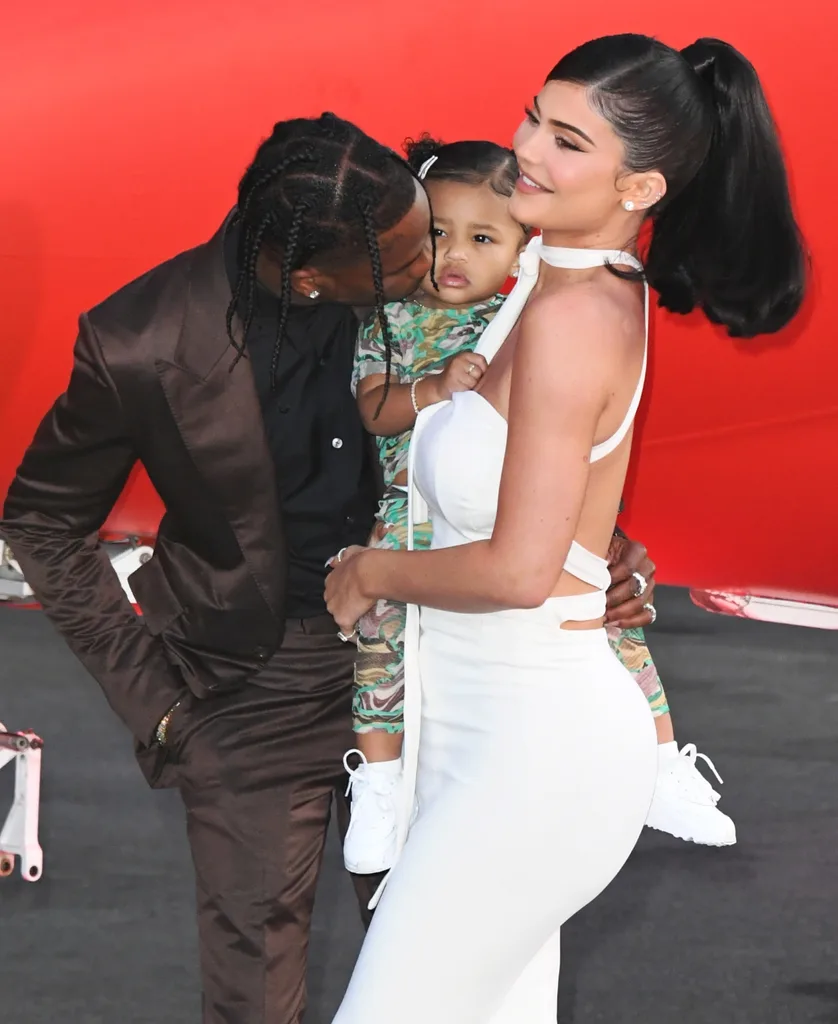 Stormi Webster, one, helps Travis Scott promote new doc with Kylie Jenner