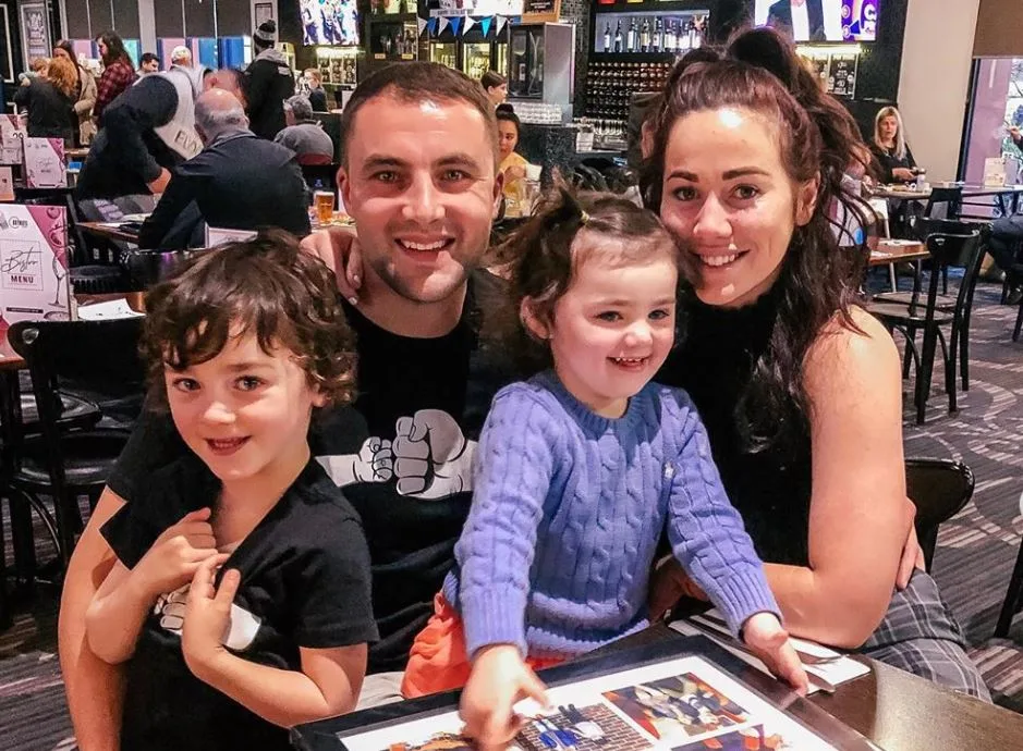 Jaryd and Sophie Cachia with their children