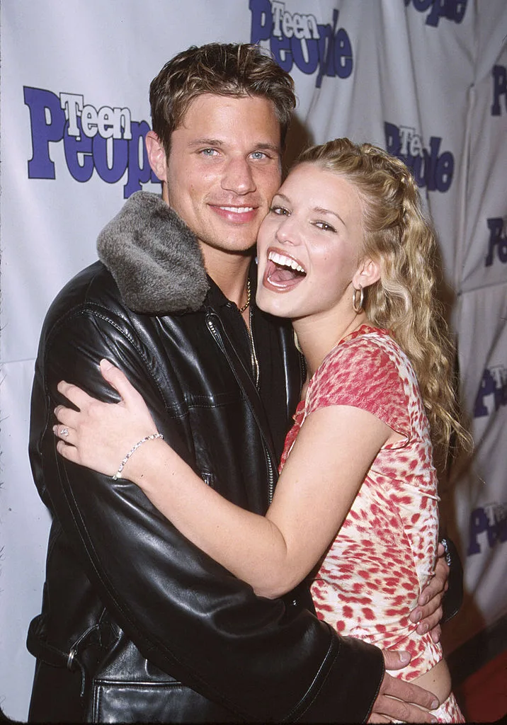 Nick Lachey and Jessica Simpson in 2000
