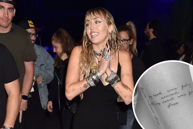 The secret behind Miley’s post-break-up tattoo has been revealed