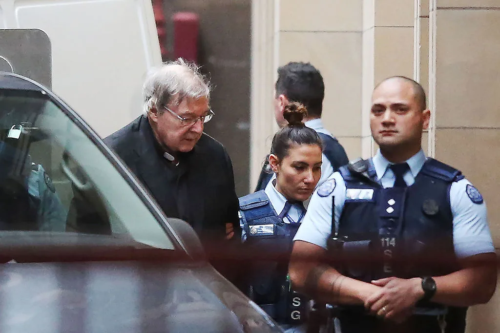 Cardinal George Pell arrives at the Supreme Court of Victoria on June 06, 2019 in Melbourne