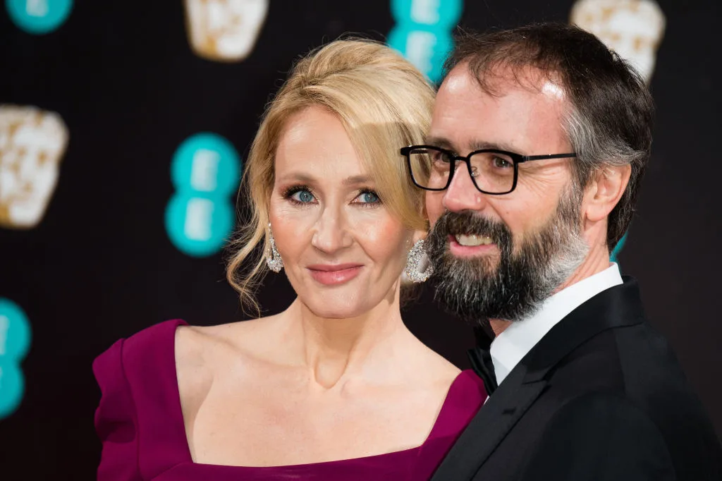 J.K. Rowling and Neil Murray at the EE British Academy Film Awards