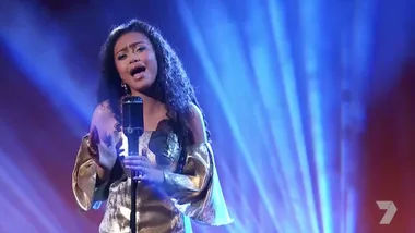 Olina Loau sings for the Australia’s Got Talent Grand Finale