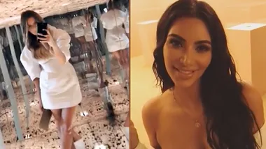 Elle Ferguson joins Kim Kardashian at her makeup launch