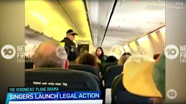 The Veronicas escorted off a Qantas flight