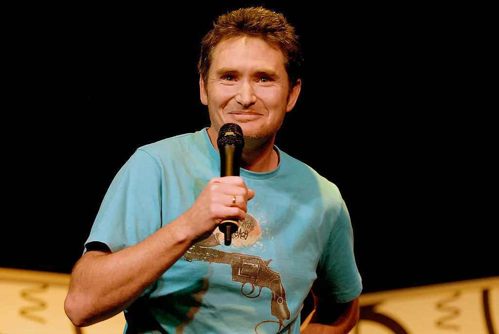Dave Hughes on stage during the 2008 Celebrity Comedy Night