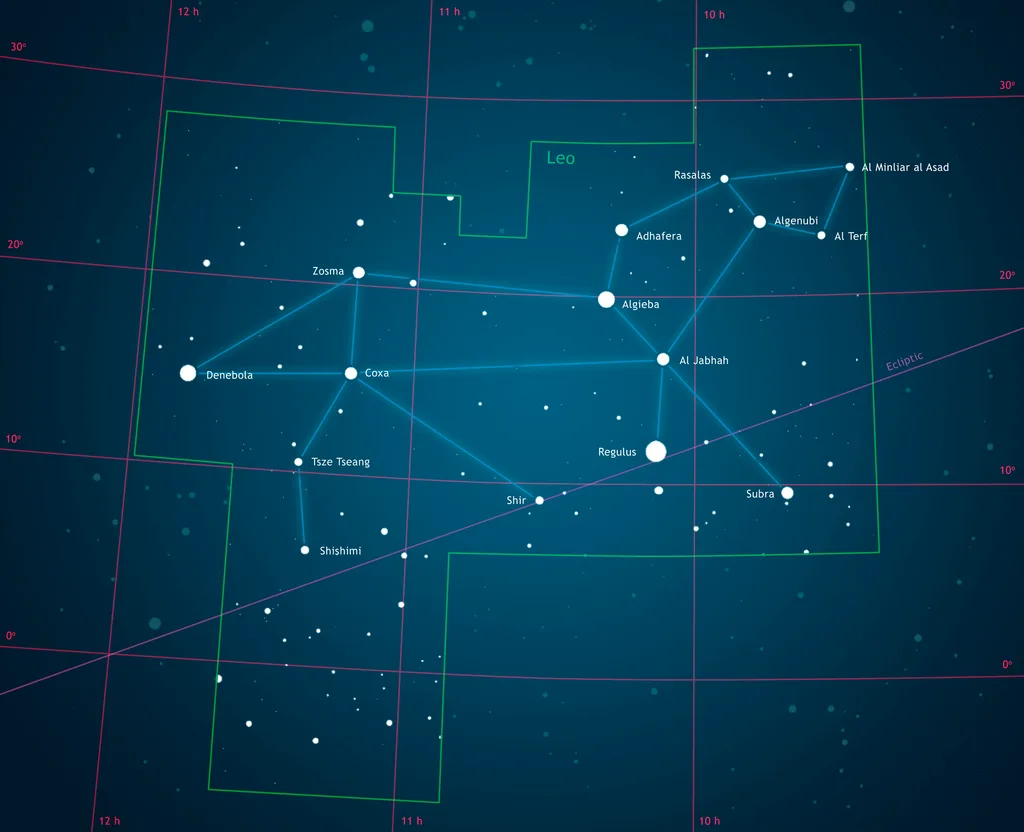 An illustration of the constellation of Leo