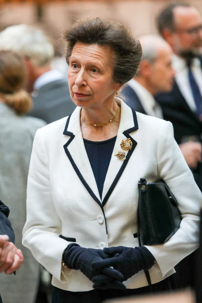 Princess Anne pictured attending an event celebrating 200 years of Henry Poole backing with Coutts