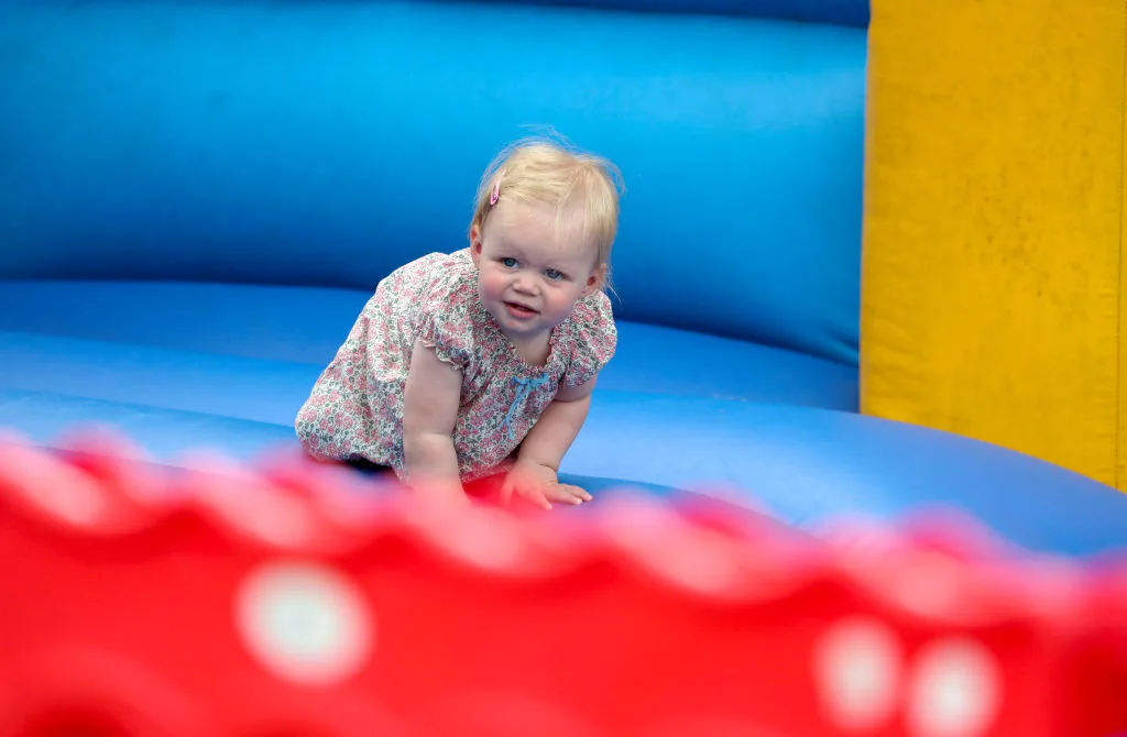 Zara Tinndall's daughter Lena pictured at the Festival of British Eventing