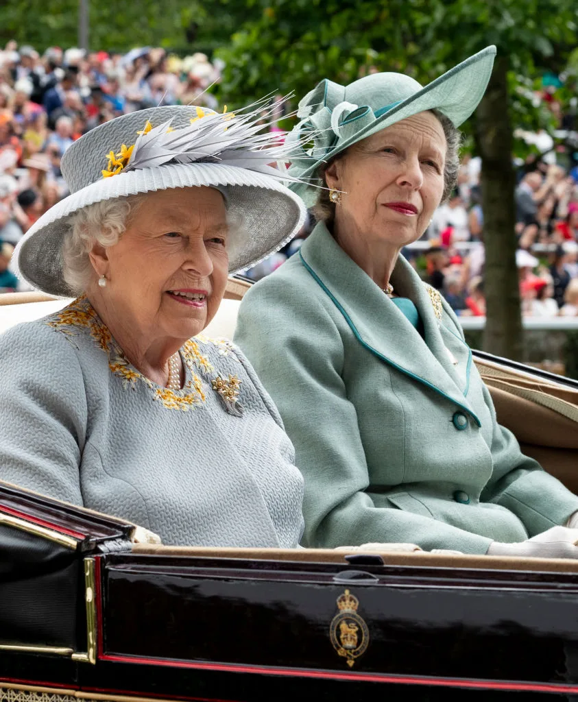 Queen Elizabeth II and Princess Anne on day 3 of the Ladies Day, of Royal Ascot at Ascot Racecourse