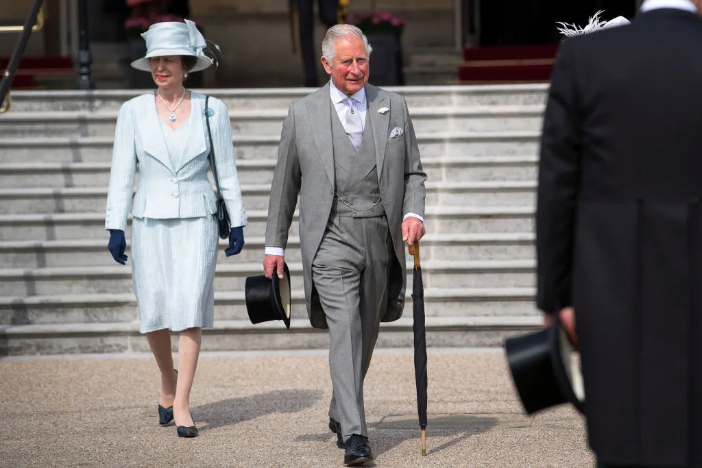 Prince Charles and Princess Anne at the Garden Party at Buckingham Palace