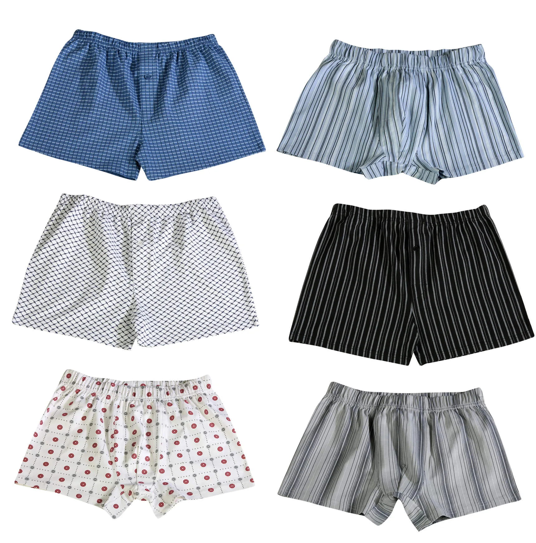 Pairs of boxer shorts