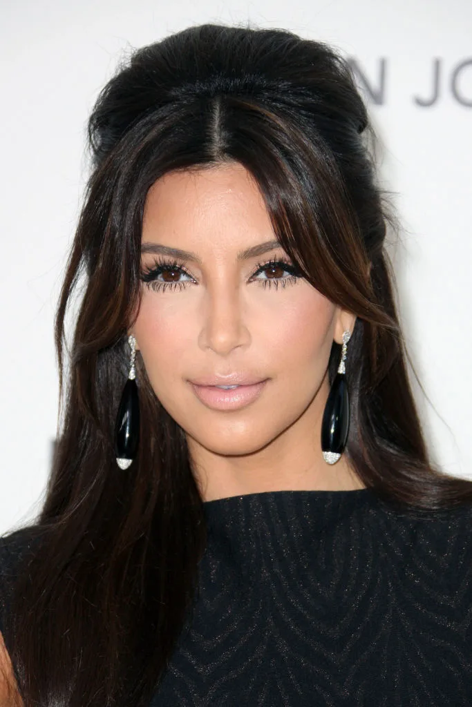 Kim Kardashian at the 20th Annual Elton John AIDS Foundation Oscar Viewing Party