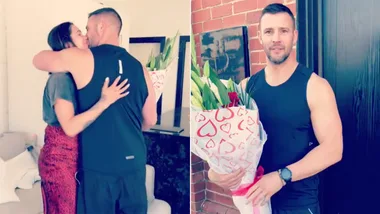 Kris Smith surprises wife Sarah Boulazeris on their anniversary