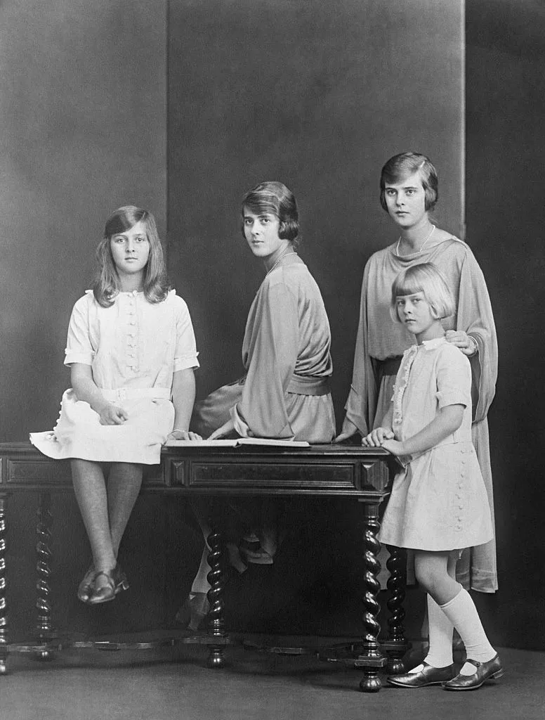A photo of the daughters of Princess Andrew of Greece