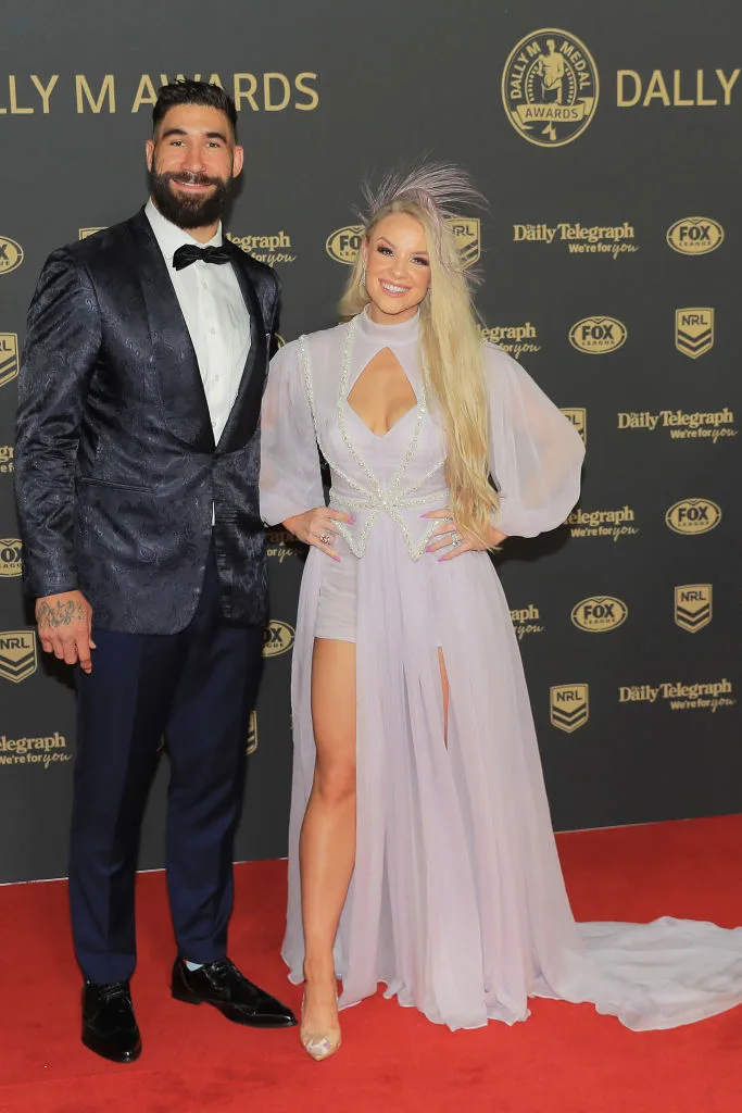 James and Brittney Tamou at the 2019 Dally M Awards