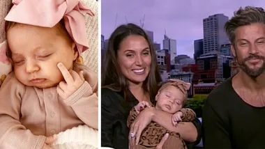 Sam and Snezana Wood reveal baby Charlie in first TV interview