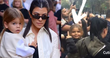 WATCH: Kourtney Kardashian’s son Reign flips off the paparazzi