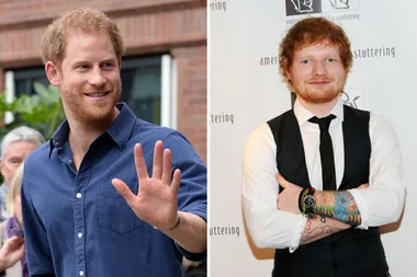 Prince Harry and his celeb doppelgänger Ed Sheeran team up